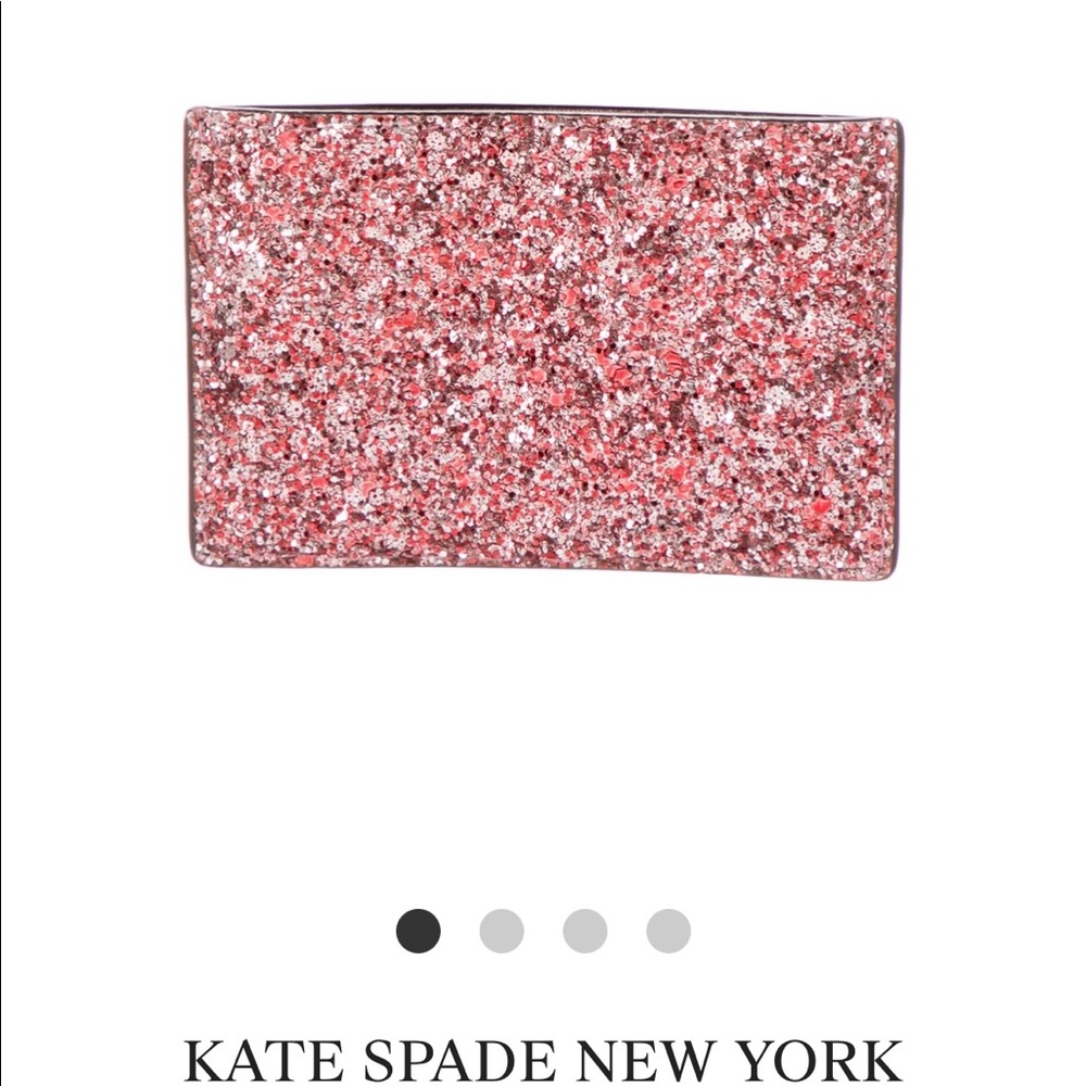 Kate Spade Pink Glitter Card holder